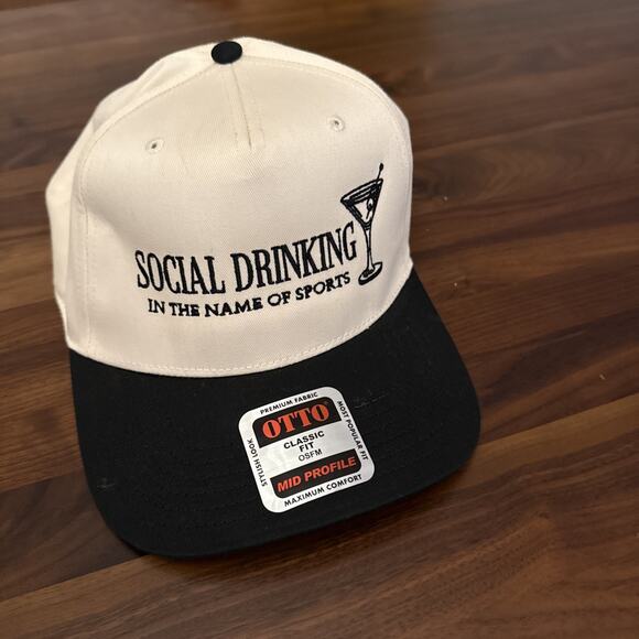 The Happiest "Social Drinking in the Name of Sports" Vintage Style Hat - Picture 2 of 5